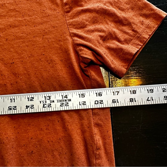 Guess XS Orange and Black Speced T-Shirt Dressy Buttons - Picture 3 of 7